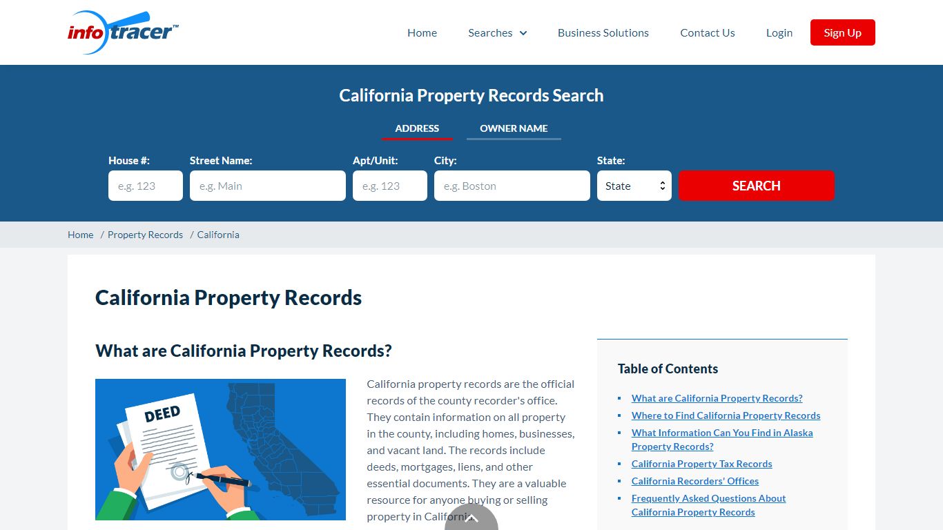 California Property Records - Search Owners, Title, Tax and Deeds ...